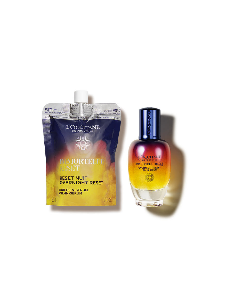 Weergave afbeelding 1/1 van product Duo Immortelle Reset Nacht Olie-in-Serum 30ml en Refill, , RECT