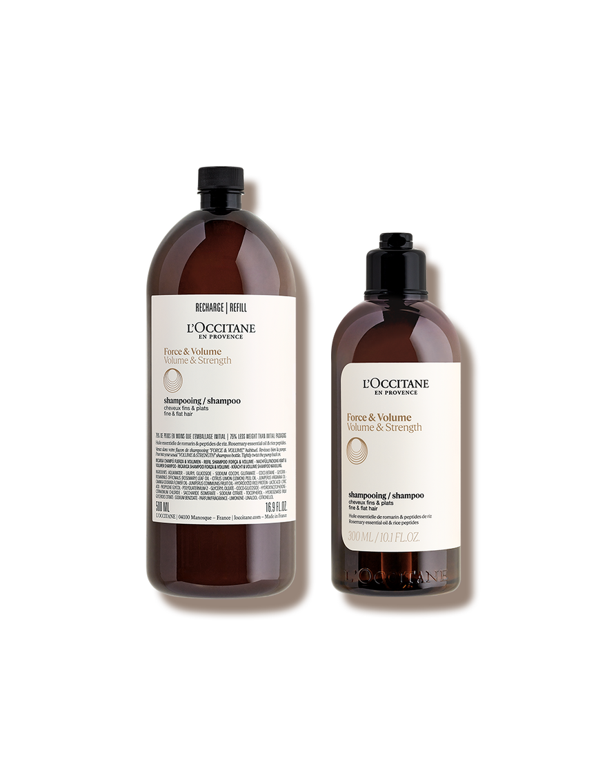 Duo Kracht & Volume Shampoo 300ml en Refill | L&rsquo;Occitane en Provence