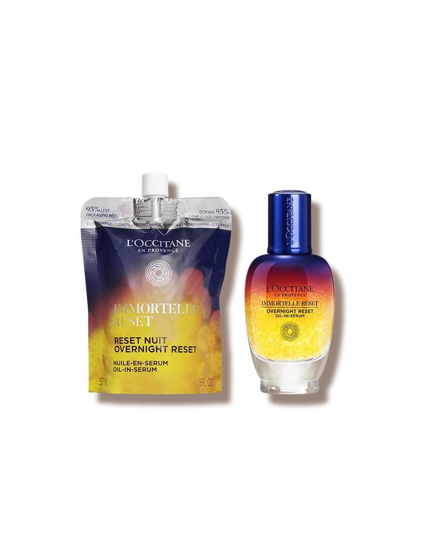 Duo Immortelle Reset Nacht Olie-in-Serum 50ml en Refill | L&rsquo;Occitane en Provence